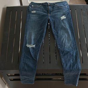 AG jeans- the legging, super skinny, regular length.
